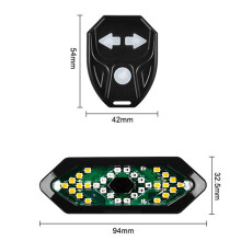 Clignotant intelligent pour vélo 900 mAh 94x32,5x26 mm Noir