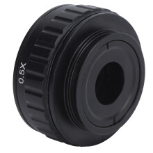 Lente C-Mount da 38 mm, 0,5x, microscopio trinoculare a colori