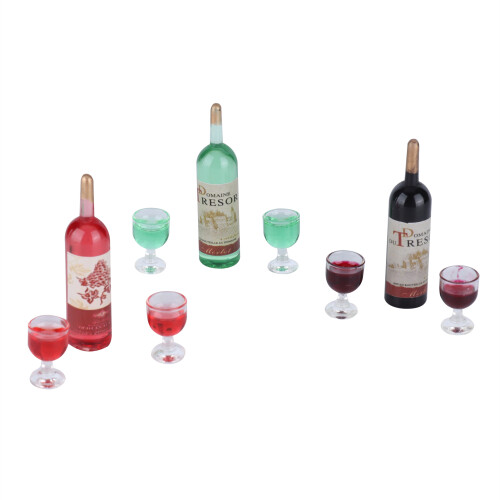Modèle de bouteille de vin miniature pour maison de poupée, taille mini, couleur 1