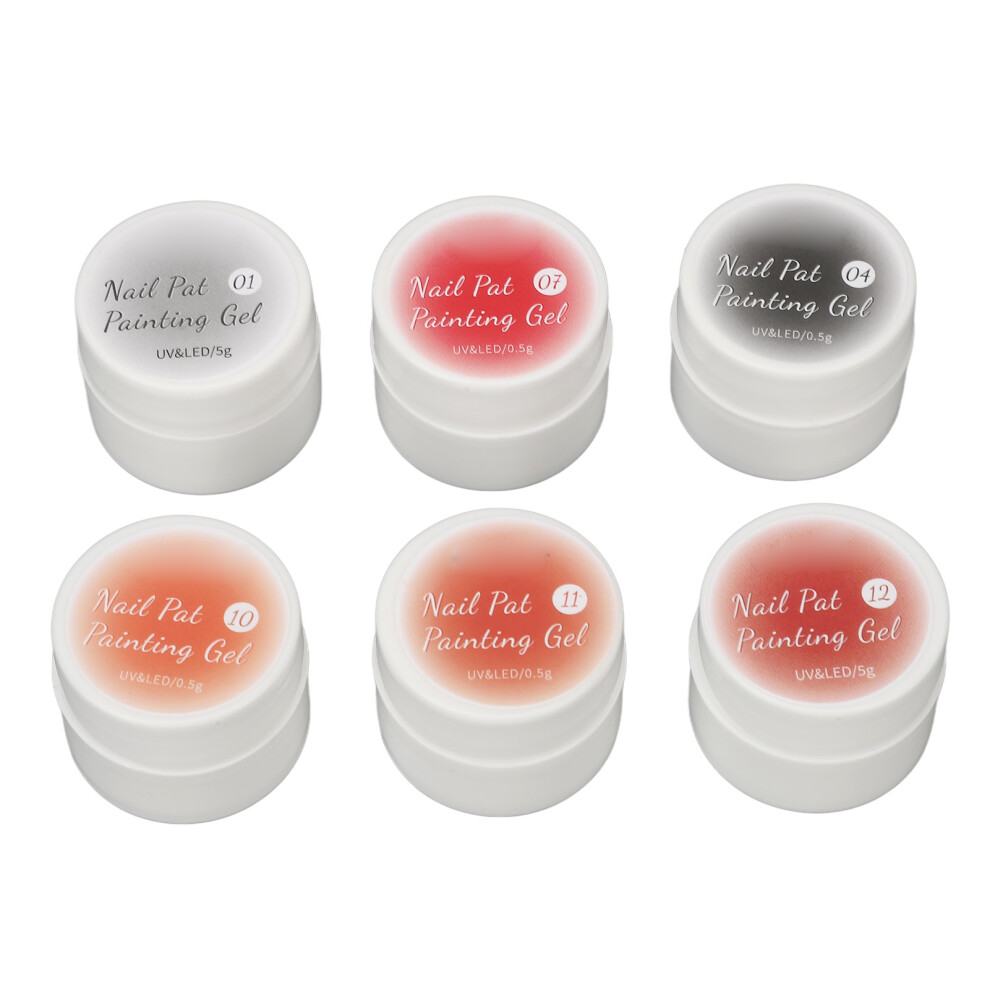 6 Colors Pearlescent Nail Gel Sparkly Shiny Highly