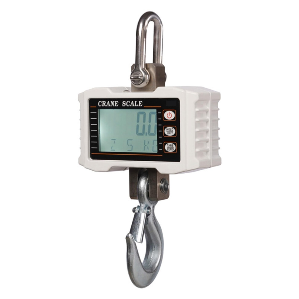 Industrial Crane Scale 1000Kg 2200Lbs Digital Hook Scale With Lcd Backlight Heavy Duty Electronic Tool High Strength White 6482260761145
