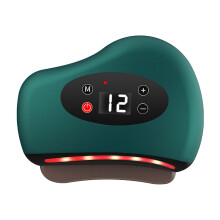 Electric Vibrating Scraping Board with 12 Adjustable Levels for Face, Neck, and Back Massage – Anti-Aging, Green