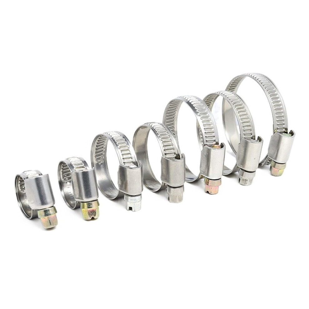 Worm Drive Hose Clamp Stainless Steel 10Pcs Adjustable Pipe Clamps 50-70Mm And 20-32Mm Sizes For Fuel Lines Water Pipes 6276012568362