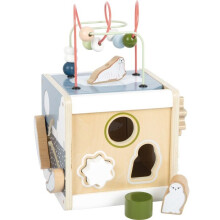 Motoriek cube - Small foot company - Arctic - Hout - 5 speeloppervlakken - 12 maanden en ouder
