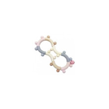 Hochet et anneau de dentition Flexi 8 rose pour enfant - Bass et Bass - B20188