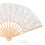Folding Fan Hallow Lace Bamboo Bones Vintage Style 15