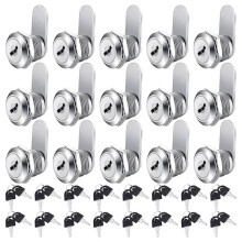 16 Pieces Cabinet Cam Lock Keyed Alike Cylinder Cam Lock 5/8 Inch Zinc Alloy Drawer Lock Secure File Cylinder Lock Keyed