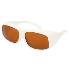 Sicherheits-Laserbrille 532nm 1064nm Wellenlänge Schutzbrille Wearproof für Augenschutz (Weiß)