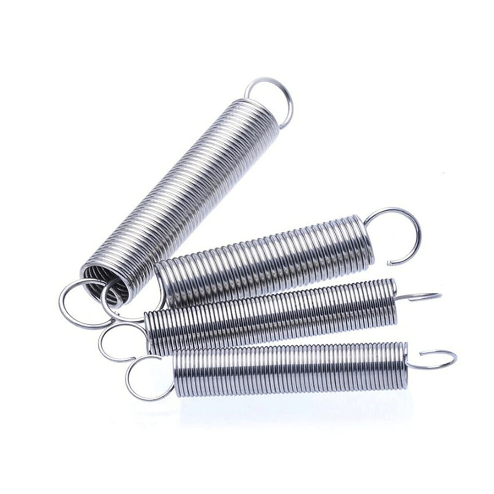 Extension Springs 0.8mm Wire Diameter OD 10mm S Hook 304 Stainless Steel Helical Tension Coil Spring 70-300mm-image-OPC-PJQWNHC-NEW