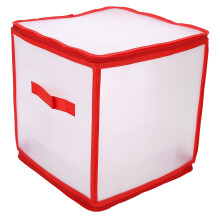 Boîte organisatrice de chaussettes en PVC 30x31 cm, bord rouge