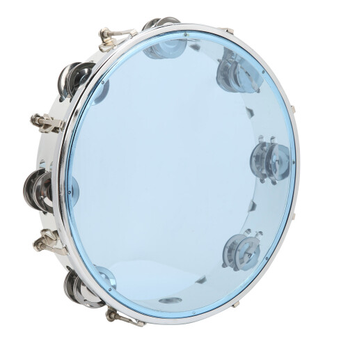MBAT Tambourin bleu à double rangée réglable de 10 pouces 2