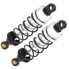 2 Stück RC Stoßdämpfer 82mm Aluminiumlegierung RC Dämpfer Upgrade-Teile für Tamiya CC01 CC02 Silber