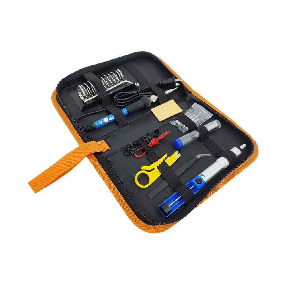Soldering Iron Kit 60W Adjustable Temperature With 5 Tips, Desoldering Pump, Bracket, And Tweezers 15274 6493810756184