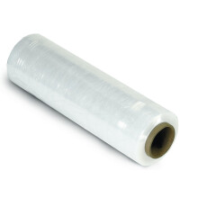 18" Clear Cast Hand Stretch Film, 80 Gauge Packing Wrap for Moving and Shipping, 4 Rolls Heavy-Duty Stretch Film
