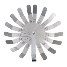 Feeler Gauge Metric 0.127-0.508mm 0.005-0.020 Inch Valve Offset Feeler Gauge 16 Blades Easy to Use for Precision Measurement
