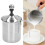 800ML Manual Milk Frother Double Layer Stainless 12