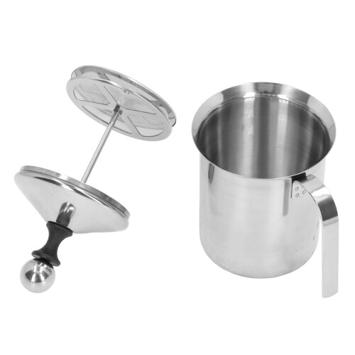 800ML Manual Milk Frother Double Layer Stainless 2
