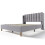 (Grey, Linen) Upholstered Double Bed with USB and TypeC Charging 9