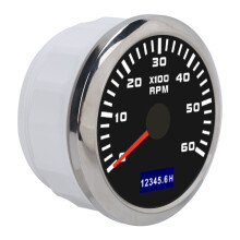 85mm Auto-Tachometer Geringer Stromverbrauch mit rotem Zeiger Universal für Autos und Boote 9‑32V DC