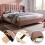 (Pink, Velvet) Upholstered Double Bed with USB and TypeC Charging 5