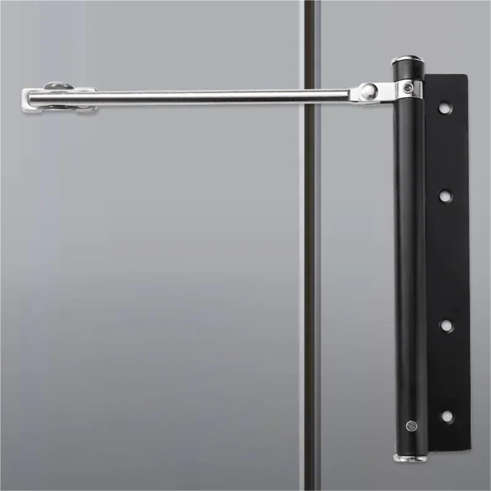 Automatic Door Closer Black Cushion Door Closer For Home Use Mute Invisible Return Spring No Punch Installation 1Pc 6493810756719