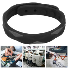 Braccialetto antistatico in silicone - nero, taglia unica