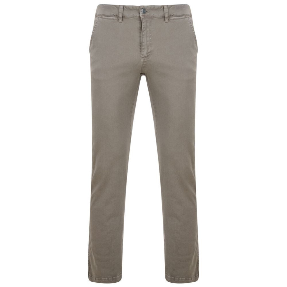 (Stone, 32) Kam Regular Fit Stretch Modern Chino Trousers 261 in Stone waist Size 40" to 70"-image-OPC-PJQWS6C-NEW