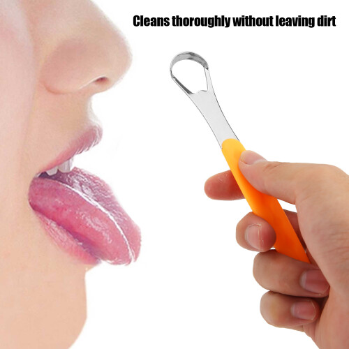 2 pièces de racle-langue en acier inoxydable, antidérapants. 2