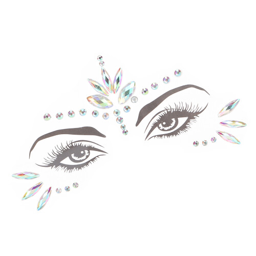 Glitter per occhi e viso, adesivi di strass ABS, trucco