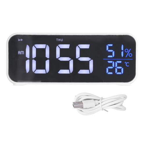 Sveglia Digitale LED 1200 mAh 16,5  6,3  3 cm Nero 1