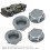Écrou de roue hexagonal en aluminium gris titane de 17 mm(1/8 RC) 6