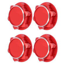 Écrous de roue hexagonaux en alliage d'aluminium rouge 17 mm pour RC 1/8