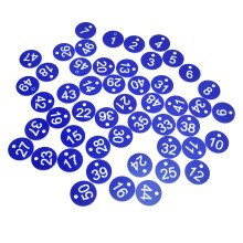 50 pezzi etichette numerate 1-50 blu 3,6 cm ABS apicoltura