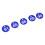 50 pezzi etichette numerate 51-100 blu per apicoltura 3.6cm 4