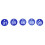 50 pezzi etichette numerate 51-100 blu per apicoltura 3.6cm 12