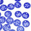 50 pezzi etichette numerate 51-100 blu per apicoltura 3.6cm 8
