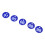 50 pezzi etichette numerate 51-100 blu per apicoltura 3.6cm 11