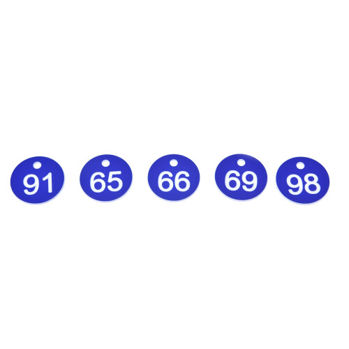 50 pezzi etichette numerate 51-100 blu per apicoltura 3.6cm 2