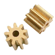 9T Copper Mini Pinion Gear 1M 6PCS Set 3.1 Inner Diameter 1.0 Module for RC Cars and Robotics