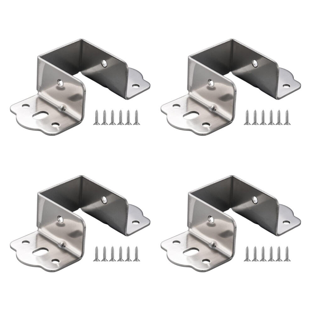 4 Pieces 40Mm Bed Hinge Brackets With Screws Sturdy Furniture Bed Frame Hardware Connector For Professional Use 6482260762173