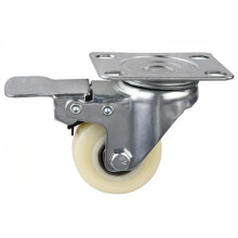 Medium-Sized White Casters 4 Pcs Lot with Double Bearings Flat Bottom Universal Angle Wheel 2 Inch 180KG Brake