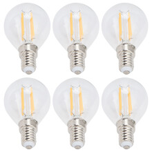 6 Stück E12 LED Globe Glühbirnen 4W G45 Vintage Glühfadenlampe Klarglasleuchte Warme Beleuchtung Heimdekoration 110V