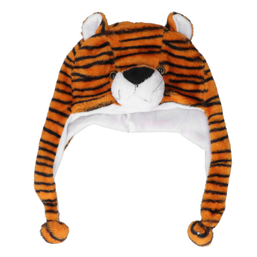 Tiger Cute Plush Hat Soft Coldproof Prevent Static
