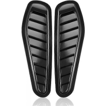 2 Pcs Universal Decorative Car Hood Air Inlet Decorative Car Air Intake Cover Scoop Hood,Black
