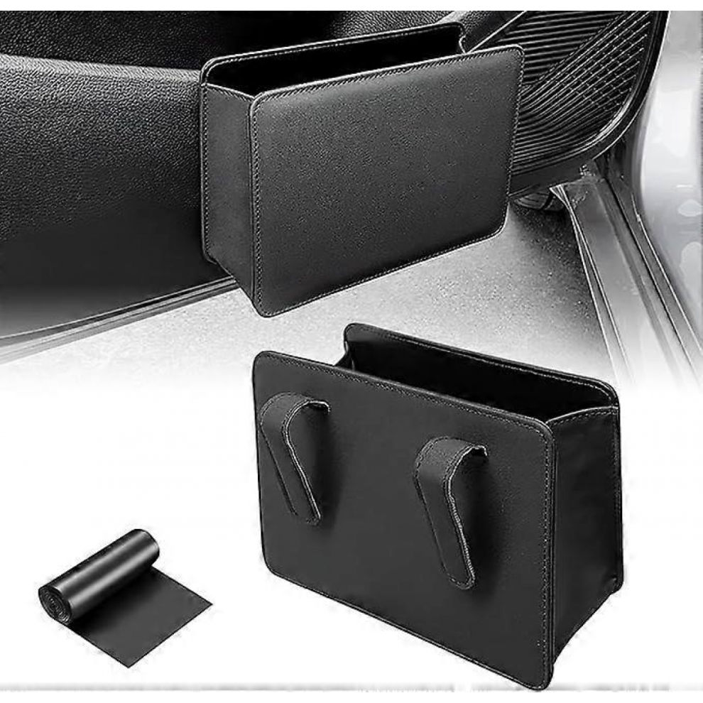 Mini Collapsible Car Trash Can - Multifunctional Trunk Organizer, Essential Accessory For Vehicles, Suvs, Trucks - Stylish And Durable Design - Black 9022594375273