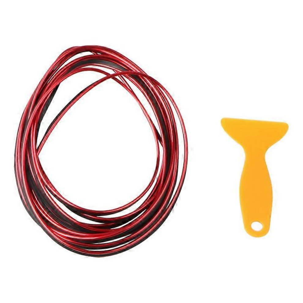 Car Interior Trim Car Trim Strip 5M Flexible Electroplating Decoration Styling Dashboard Accessories With Installation Tool (Red) Red 9022594375785