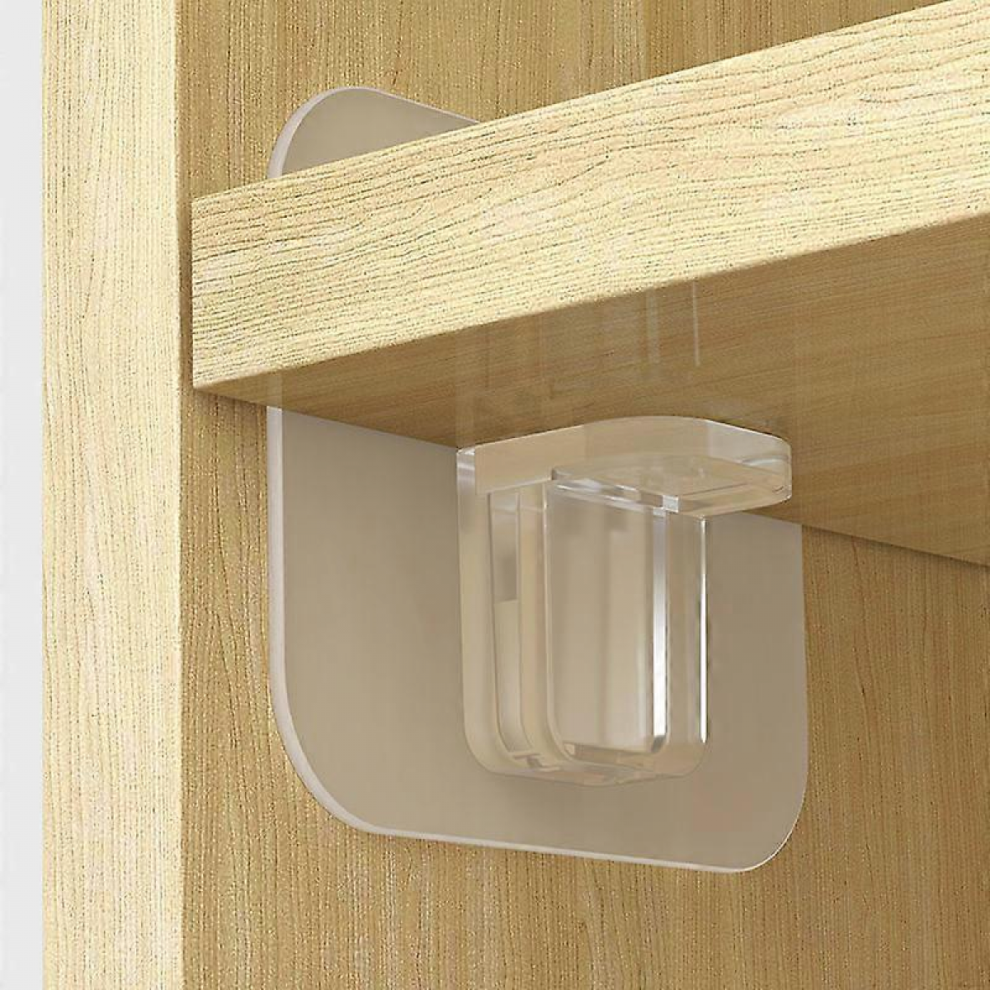 10Pieces Punch Free Shelf Support Peg Self Adhesive Shelves Clips Partition Holders Pin For Closet Brackets Clapboard Layer Strong Partition Holders 9022594375952