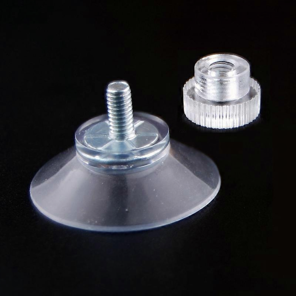 10Pcs 53Mm Transparent Suction Cups With Thread And Knurled Nuts, Pvc Plastic Fixing Suction Cups For Car Window Grommets Camping Sun Visor Glass 9022594377185