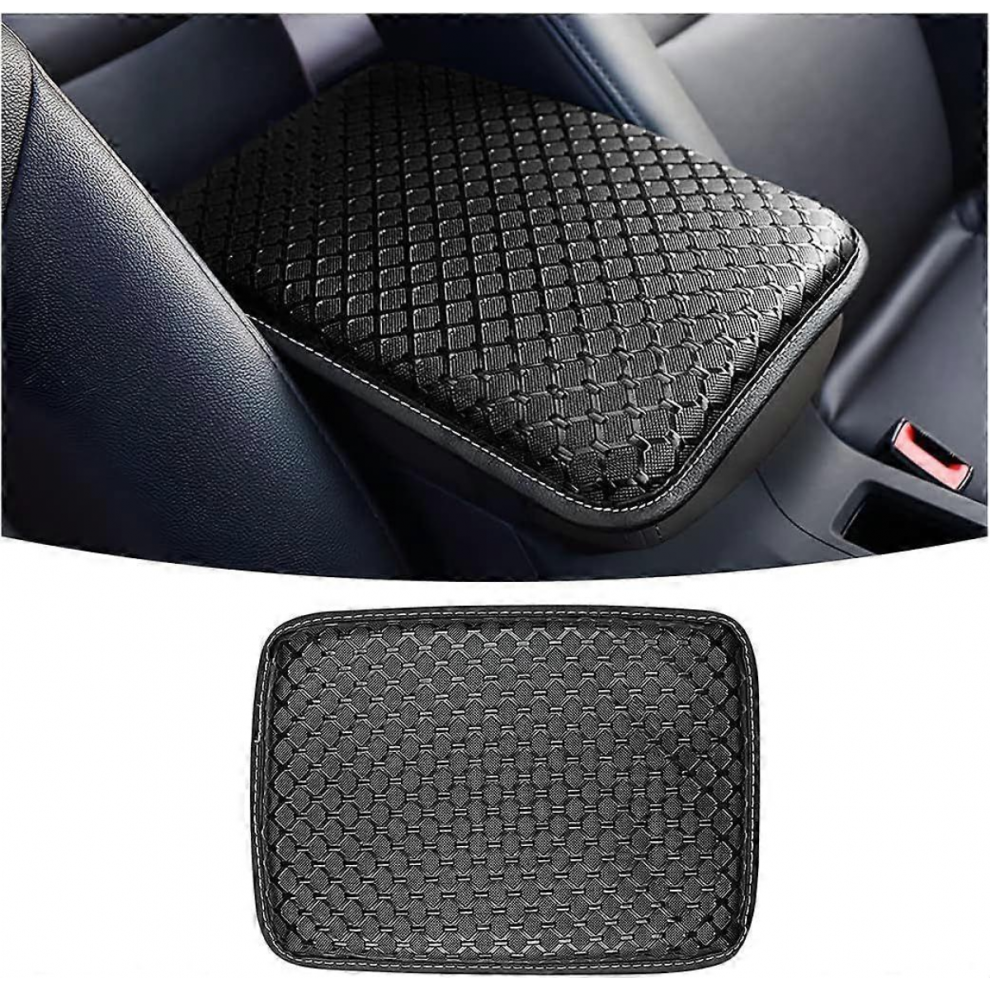 Car Armrest Cover, Car Armrest Box Cushion Center Console Cover, Center Console Cover(Black) Black 9022594377079