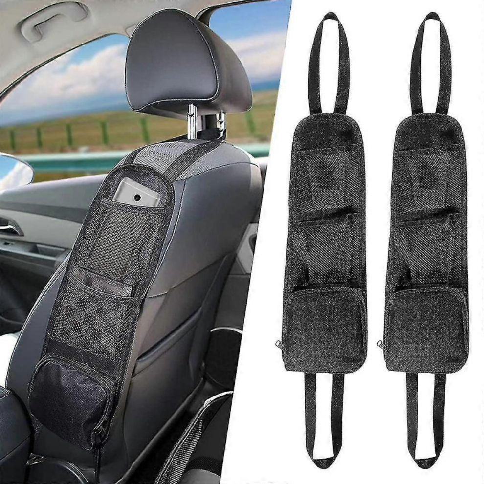 2Pcs Car Seat Side Organizer, Foldable Car Seat Organizer Side, Waterproof Car Seat Organizer, Multifunctional Hanging Bag For Car Seats 9022594377017